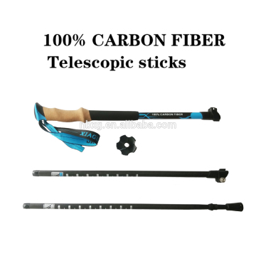 Cork Handle Carbon Fiber Trekking Pole /Hiking Sticks/Walking Sticks