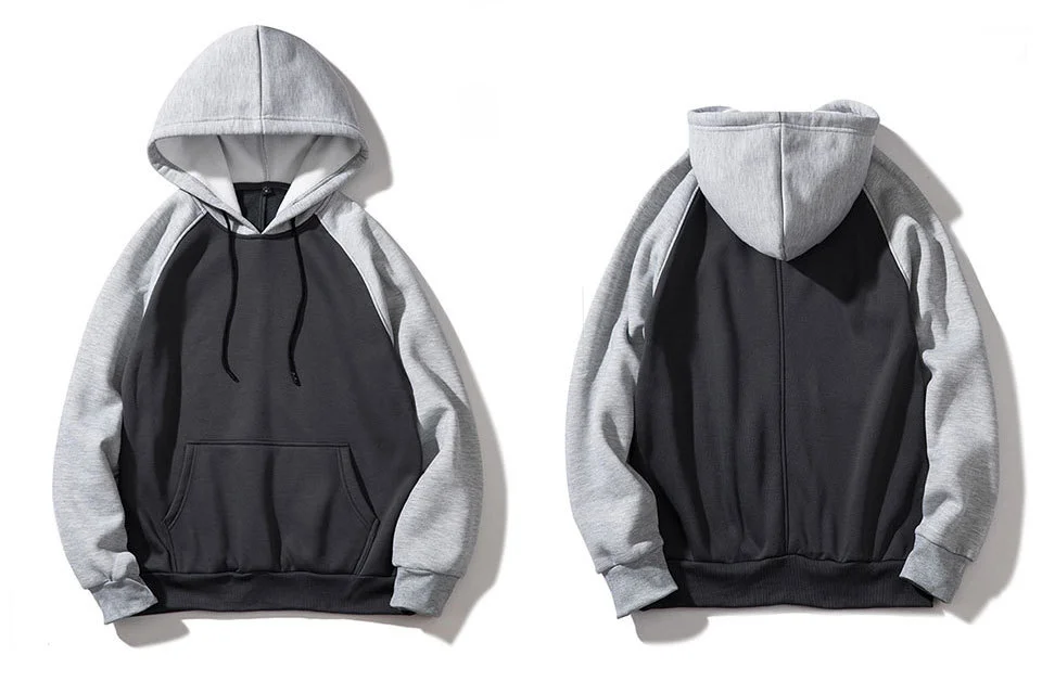 Color Block Fashion Trendy Brand Shirts Sports Loose Couple Hoodies