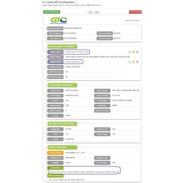 Lembaran Stainless Steel USA Import Data