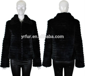 YR937 Cool Style Winter Sheared Women Rabbit Fur Jacket Warm