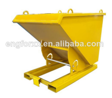 skid steer storage bin for forklift truck tipping bin