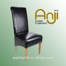 Classic Roll Back Wood Frame Solid Oak Dining Chair