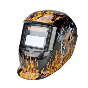 Solar auto-darkening painting welding helmet