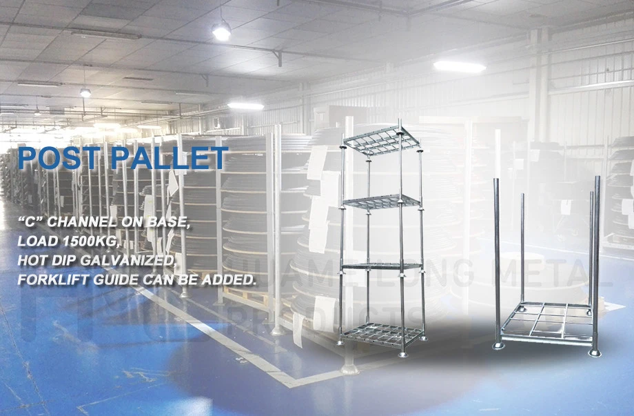 Customized Hot DIP Galvanized Portable Metal Pallet Rack for Sale