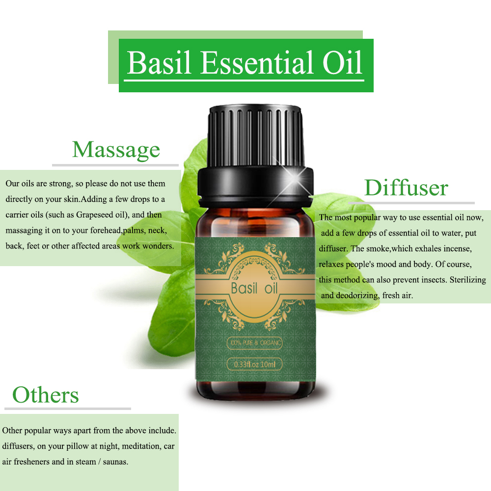 100%Pure Basil Essential Oil for clean Dark spots