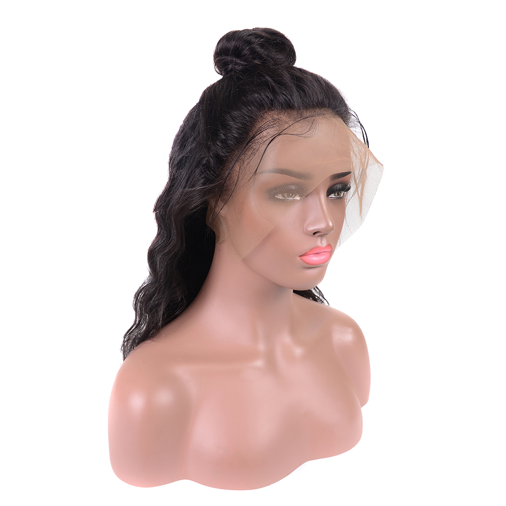 Fast Shipping Manufacturer Brazilian Human Hair Cuticle Aligned Baby Hair 360 Wig Lace Frontal Wig