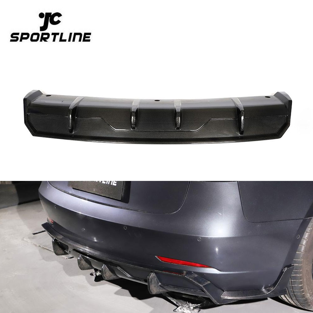Dry Carbon Fiber Rear Trunk Spoiler for Tesla Model Y Sport Utility 4-Door 2019-2021