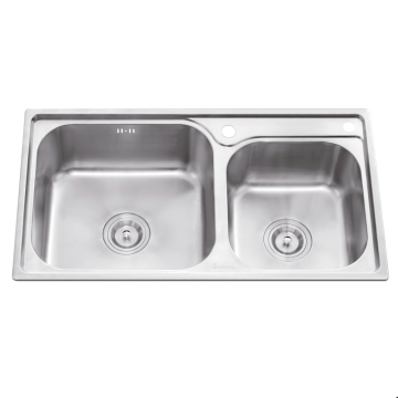 Deep Stainless Steel Double Bowl Farmhouse Sink