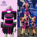 Rosa persunalizata tutta a Star Cheerleader Outfit Young Close Cloud Chear Unifores cun strass