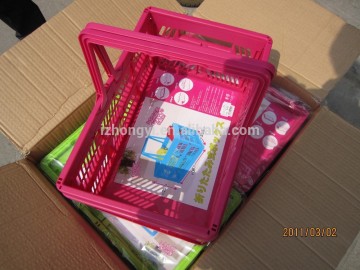 2016 hot sell plastic foldable basket