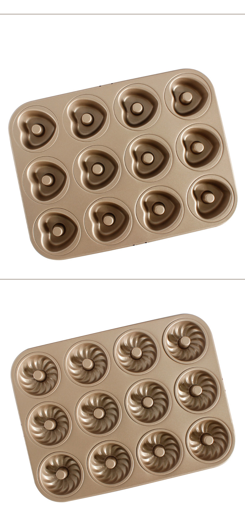 12-cavity carbon steel doughnut cake pan (37)