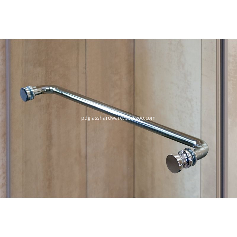 Tubular Shower Door Knob and Towel Bar Combination With Metal Washers