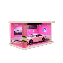 1:32 Scale Diorama Parking Lot Scene Garage Simulation Decor Display Cabinet
