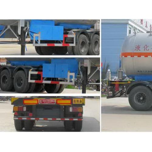 11.3m dua gandar cecair Gas pengangkutan semi treler