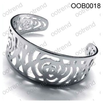 Fashion woman stainless steel cuffs ,hollow carved stainless steel cuffs