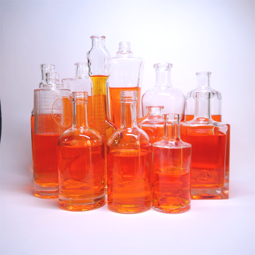 Customized glass bottles in various sizes