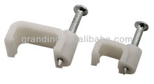 1201 Cable clips with nail for flat cable