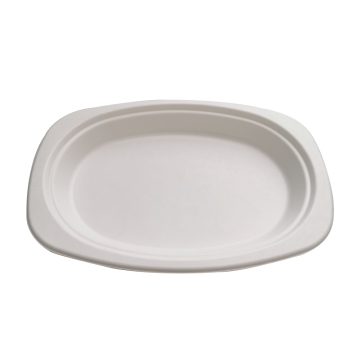 Disposable sugarcane bagasse Oval Plates biodegradable