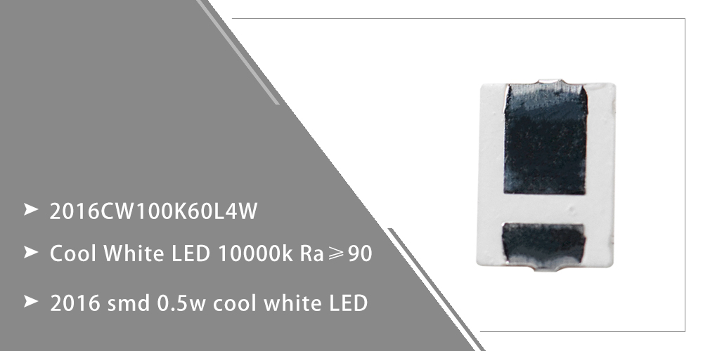 2016CW100K60L4W High CRI LED Ra90 2016 White LED 8000K 9000K 10000K