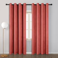 High Quality Luxury Custom Solid Pattern Yarn Dyed Red Velvet Curtain