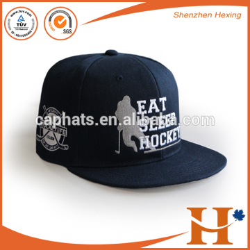 Small MOQ good quality flat bill cap snapback cap with logo embroidered