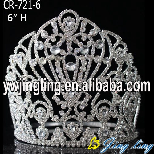 10" Big Tall Rhinestone Crowns For Sale