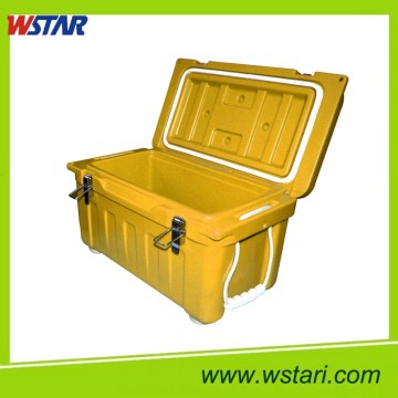 50L Plastic Cooler Box,Large Plastic Cooler Box,Ice Box, Trolley wheeled rolling refrigerator box