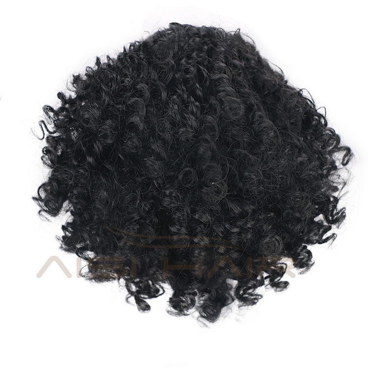 Aisi Hair Ponytail Afro Puff Kinky Curly Drawstring Hair Extensions High Temperature Fiber Short Hairpieces with Clips