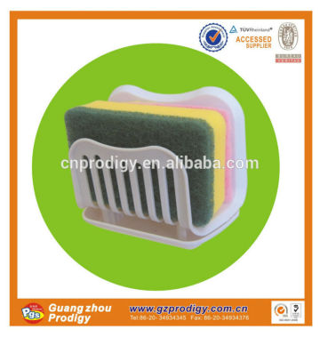 bathroom and kitchen adhesive plastic sponge holders