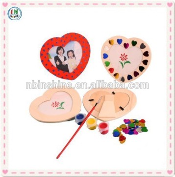 Wood photo frame , diy kids wooden toys , wooden decoration