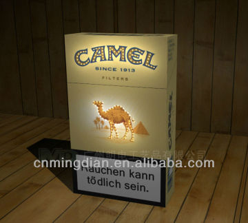 fiber optic cigarette display,camel led cigarette case,led cigarette case display