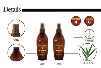 OEM SPF 8 Sun Tanning Oil