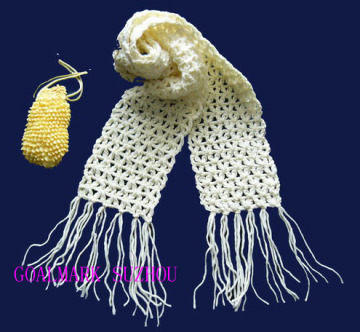 Knit white Muffler