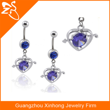 Fashion design crystal belly button rings Indian body jewelry
