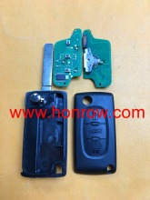PSA Citroen ASK 3 button flip remote key with VA2 blade (With trunk button) 433Mhz PCF7941 Chip