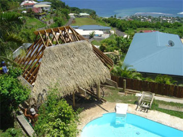 Synthetic banana leaf thatch roofing tile