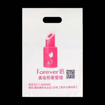 Promotional Plastic White Die Cut Handle Bags