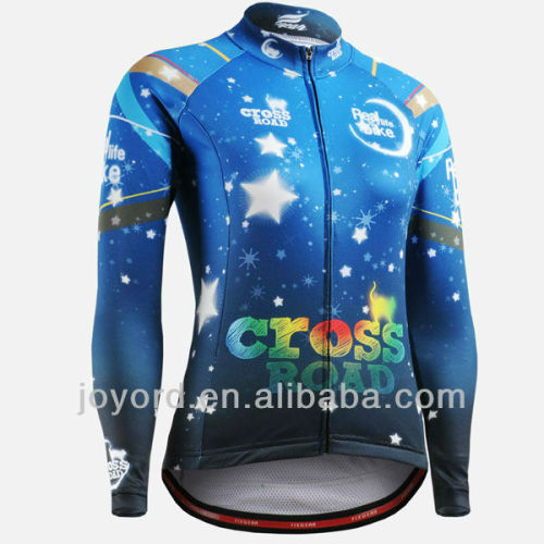 Long sleeve Merino Wool Cycling jersey for lady