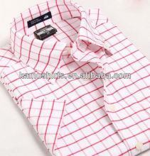 Man oxford short sleeve checks/plaids shirts mens button down collar oxford shirts