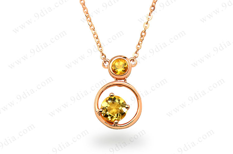 Nuevos productos calientes en el mercado Nuevo diseño Natural Topaz Gemstone Gold Women Collar Joyería