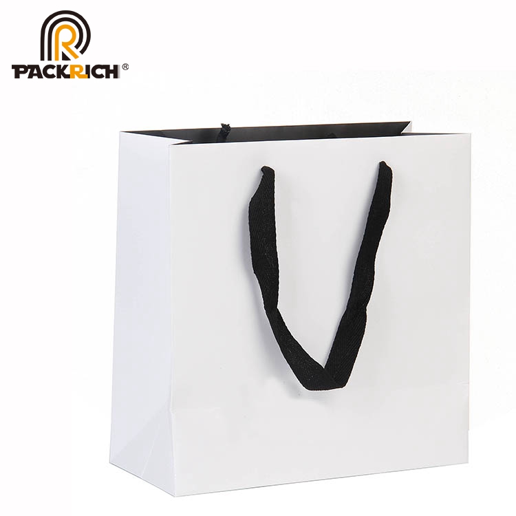 High quality factory Cheap Price Wholesale White craft Kraft Paper Bag With Flat Handle