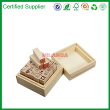 Wooden Rubber Stamp Set/DIY Woodiness Love Diary Stamp Rubber Cute Multiduty Writing Art/ Wooden Book Box for Decorating