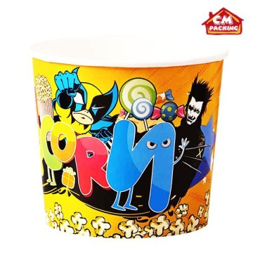 biodegradable colorful popcorn box
