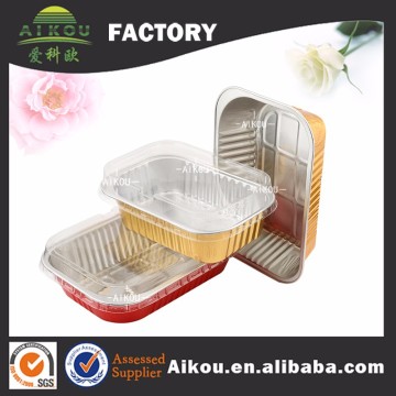 Eco-friendly aluminum foil microwavable food containers with lids