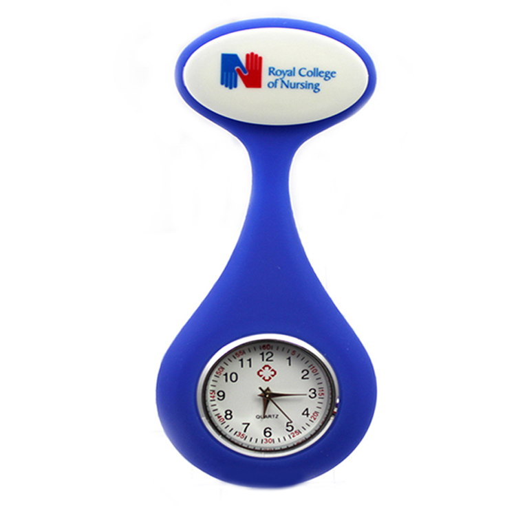 Unisex Pure Silicone Nurse Lapel Watch