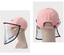 Against virus snapback cap protective faceshield mask