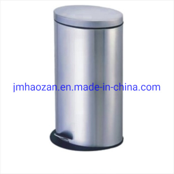 Stainless Steel Oval Waste Bin Petal Dust Bin