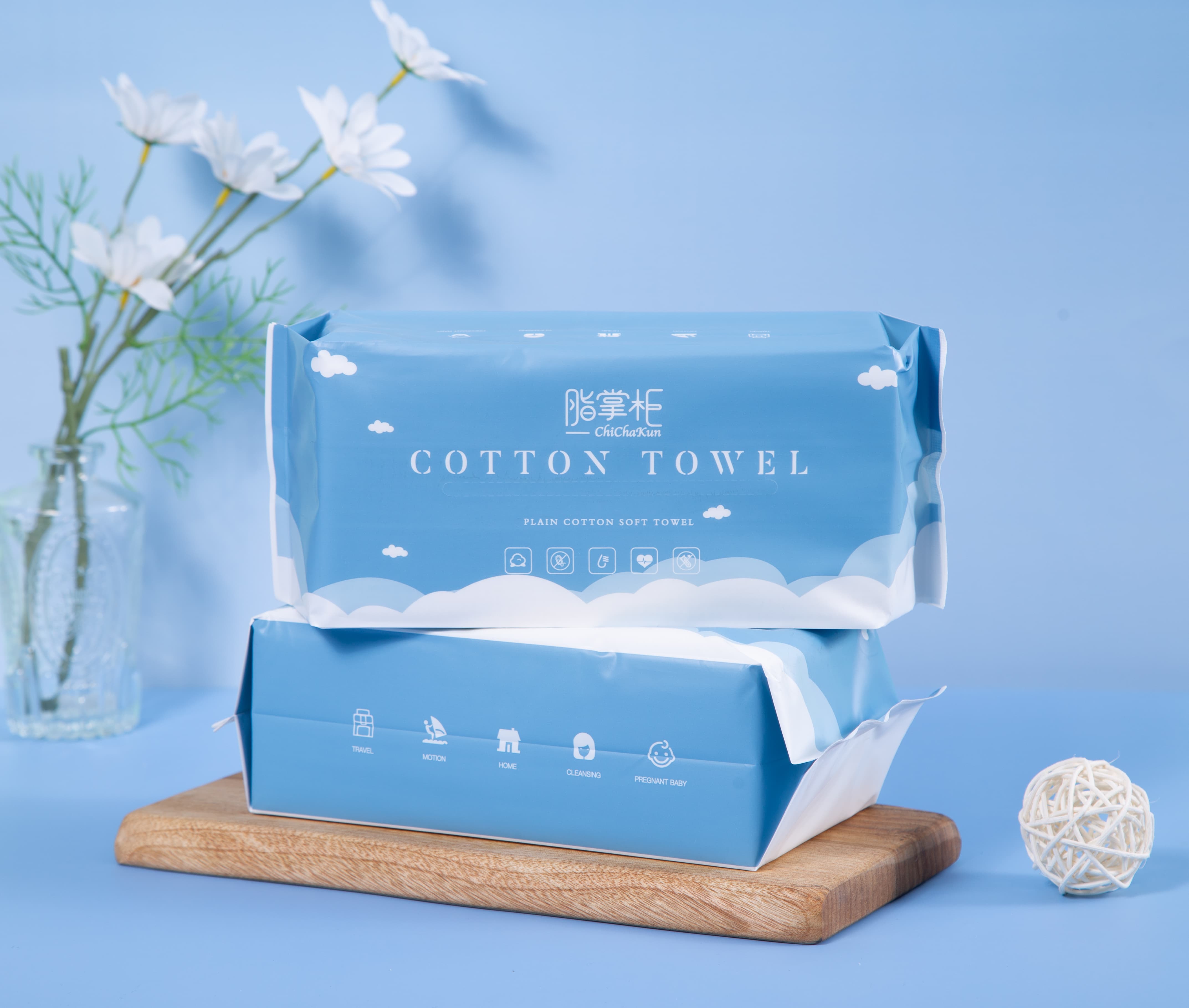 Toallitas suaves y secos desechables para el cuidado personal