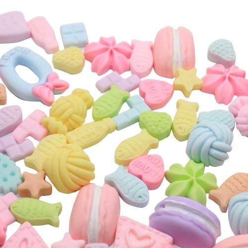 Angebot Mixed Flatback Artificial Craft Lebensmittel Harz Perle Zubehör Charms Pastell Candy Dekoration Puppenhaus Spielzeug Diy Art Deco