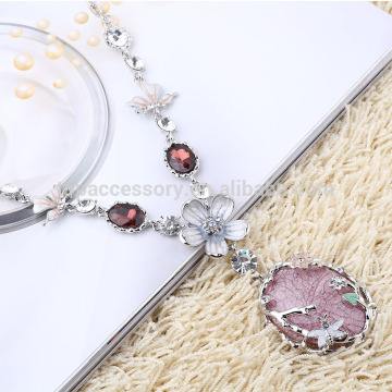 TNC61024-84 Fashion Charms Collar Cubic Zircon Diamond Pendant Crystal Gem Flower Necklace